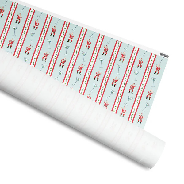 Dirty (Martini) Santa Holiday Wrapping Paper Roll | Evelyn Henson