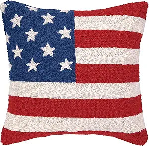 Peking Handicraft American Flag Hook, 18x18 Throw Pillow | Amazon (US)