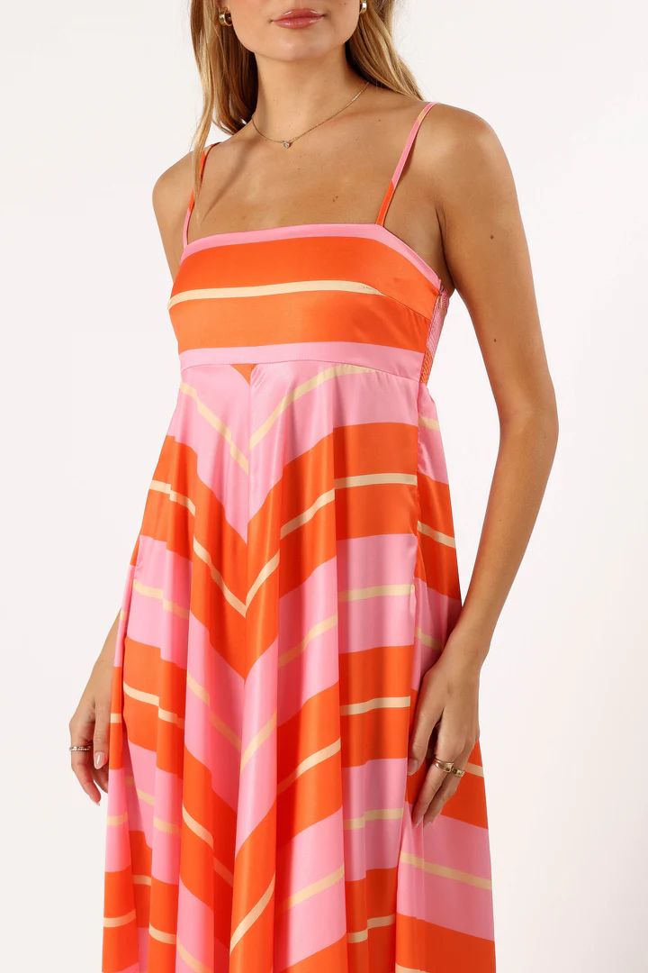 Collie Midi Dress - Orange Stripe | Petal & Pup (US)