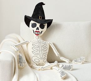 Ms. Bones Shaped Pillow | Pottery Barn (US)