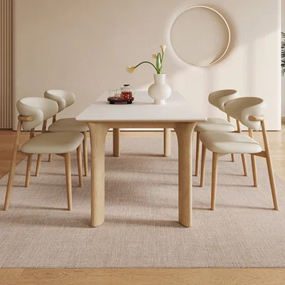 Modern Solid Wood Dining Table, Space-Saving | Wayfair North America