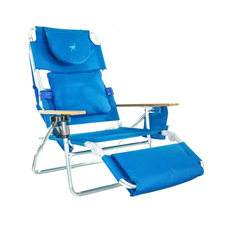 Ostrich Reclining Aluminum Beach Chair - Blue | Walmart (US)