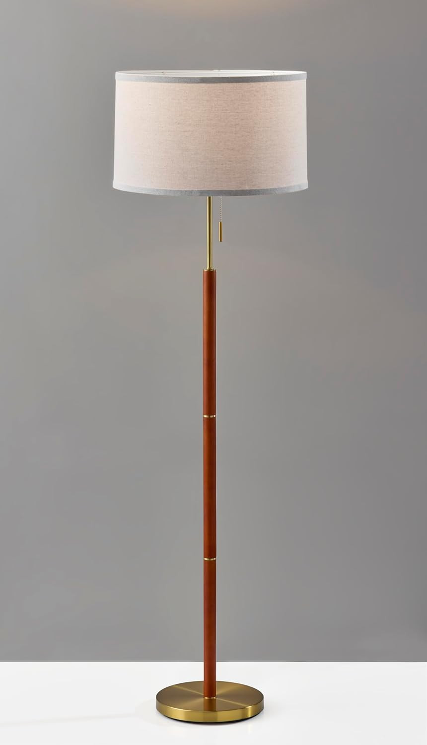 Walnut Brass Floor Lamp | Amazon (US)