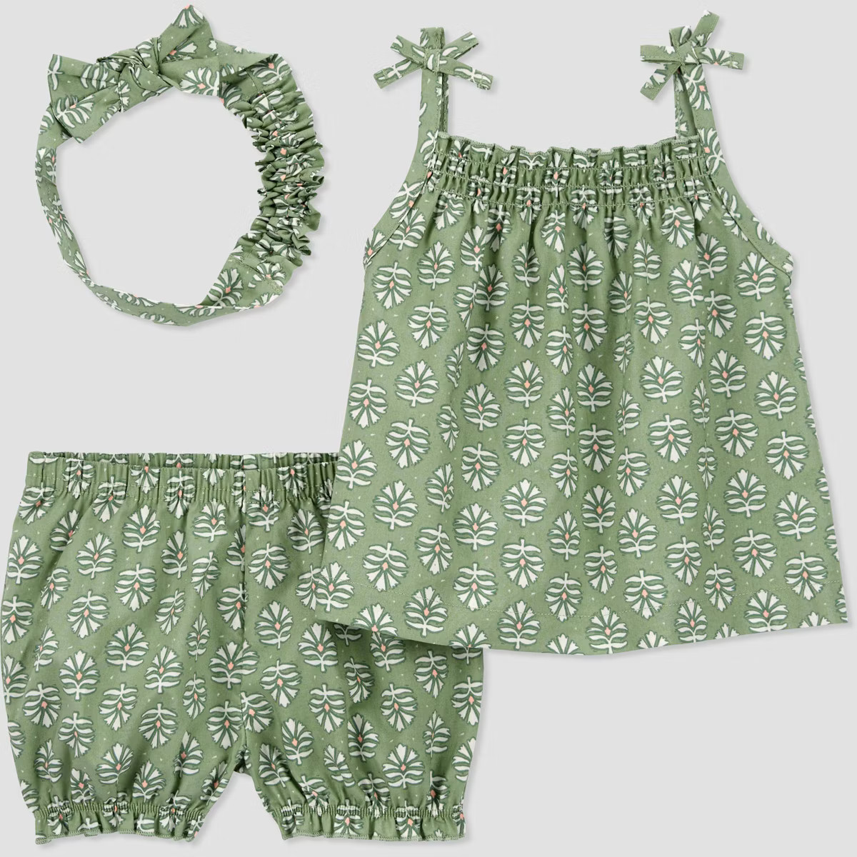 Carter's Just One You® Baby Girls' Geo Headband Set - Green Newborn | Target