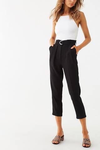 Belted Paperbag Ankle Pants | Forever 21 (US)