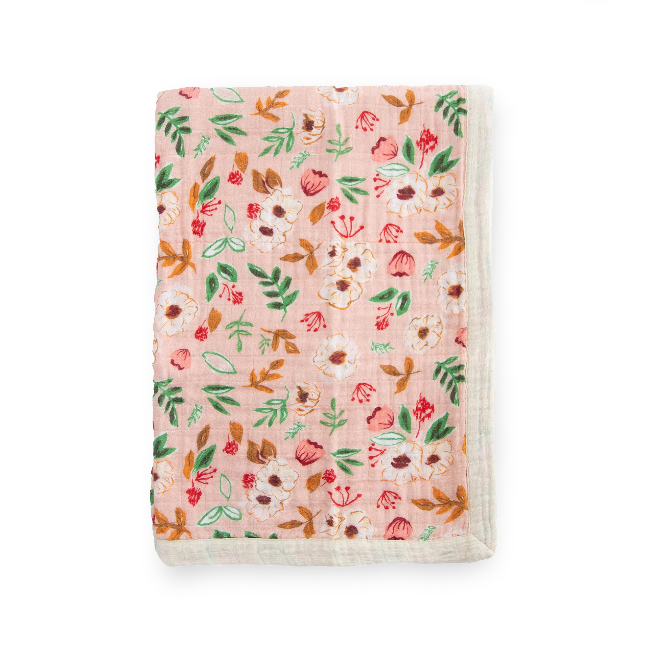 Cotton Muslin Baby Quilt - Vintage Floral | Little Unicorn