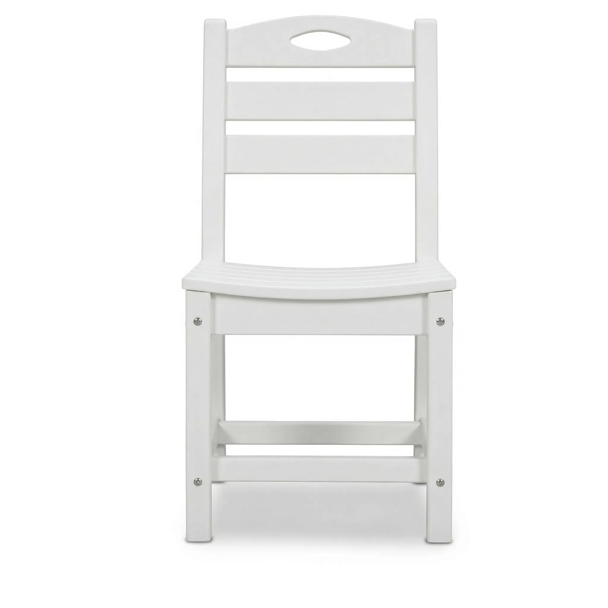 Blisstyle Set of 2 White Hdpe Patio Dining Chairs Armless Outdoor Side Chairs Outdoor Patio Chairs one_size | PC548 | Lowe's