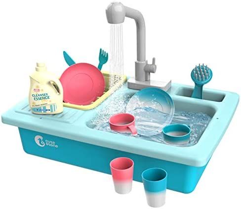 Amazon.com: CUTE STONE Color Changing Kitchen Sink Toys, Children Heat Sensitive Electric Dishwas... | Amazon (US)