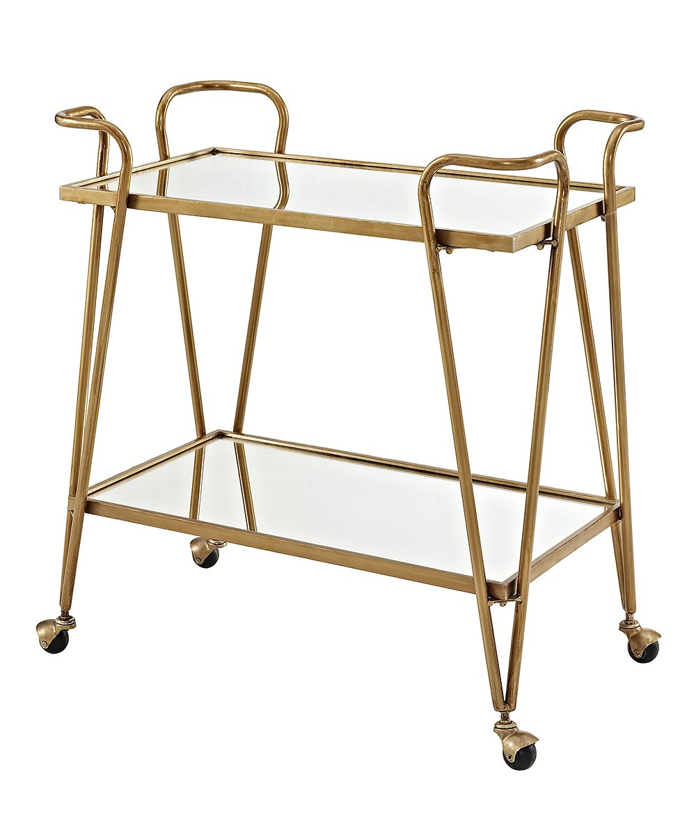 Mirrored Iron Bar Cart | Zulily
