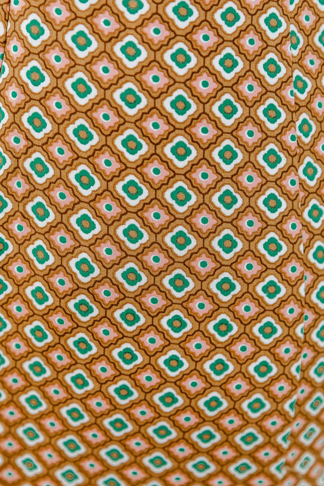 Midnight Desert Geo Printed Ruffle Trim Mini Dress | Pink Lily