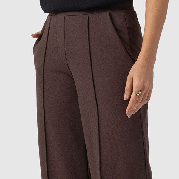 Keller Wide Leg Pant - Brown | Saint + Sofia