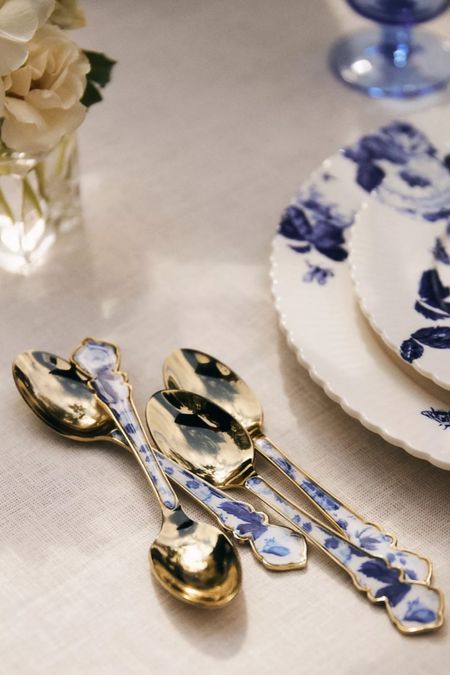 Blue and white ceramic teaspoons, tea party, dinner party

#LTKxAnthro #LTKunder50 #LTKhome