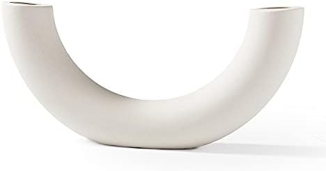 INGLENIX Grey White Ceramic Vases Nordic Minimalism Style Decoration for Centerpieces, Kitchen, O... | Amazon (US)