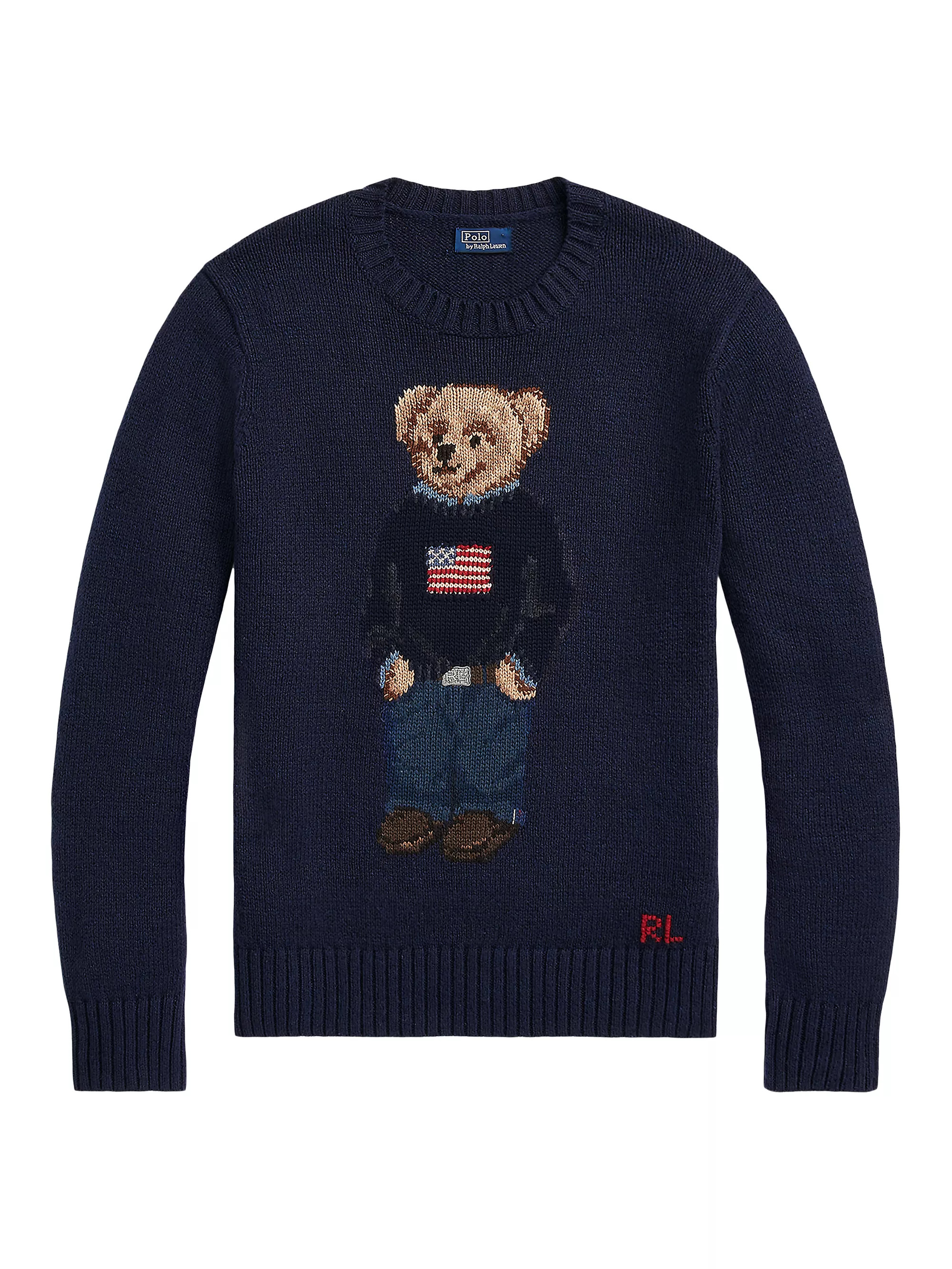 Polo Ralph Lauren Cotton-Linen Crewneck Bear Sweater | Saks Fifth Avenue | Saks Fifth Avenue
