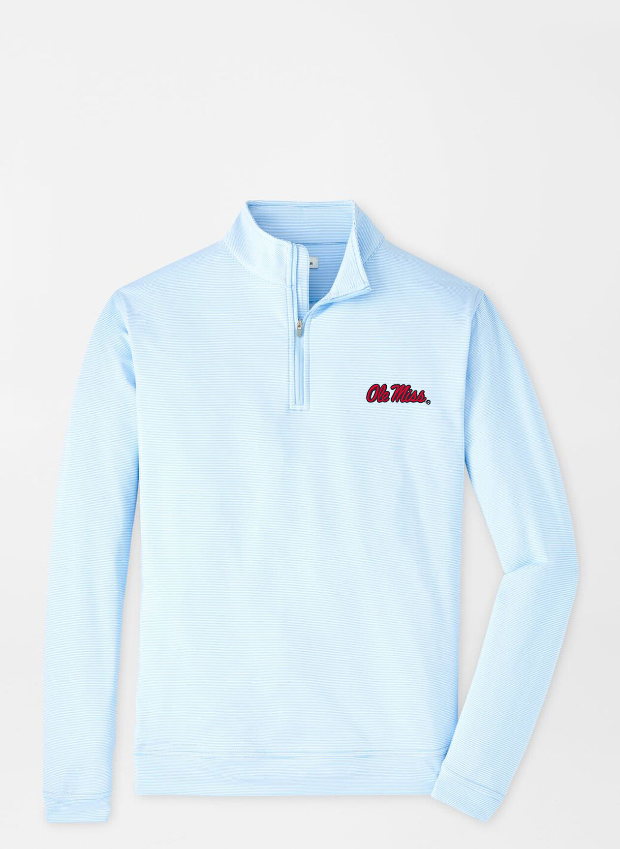 Ole Miss Perth Sugar Stripe Performance Quarter-Zip | Peter Millar