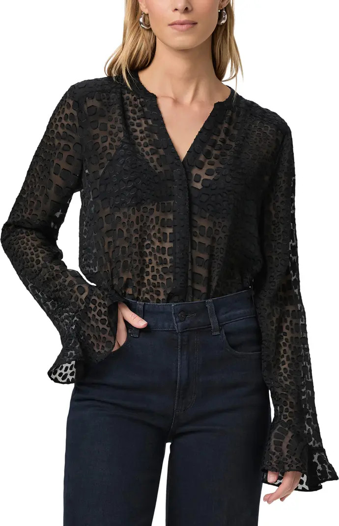 Pepita Textured Silk Blend Button-Up Shirt | Nordstrom Rack