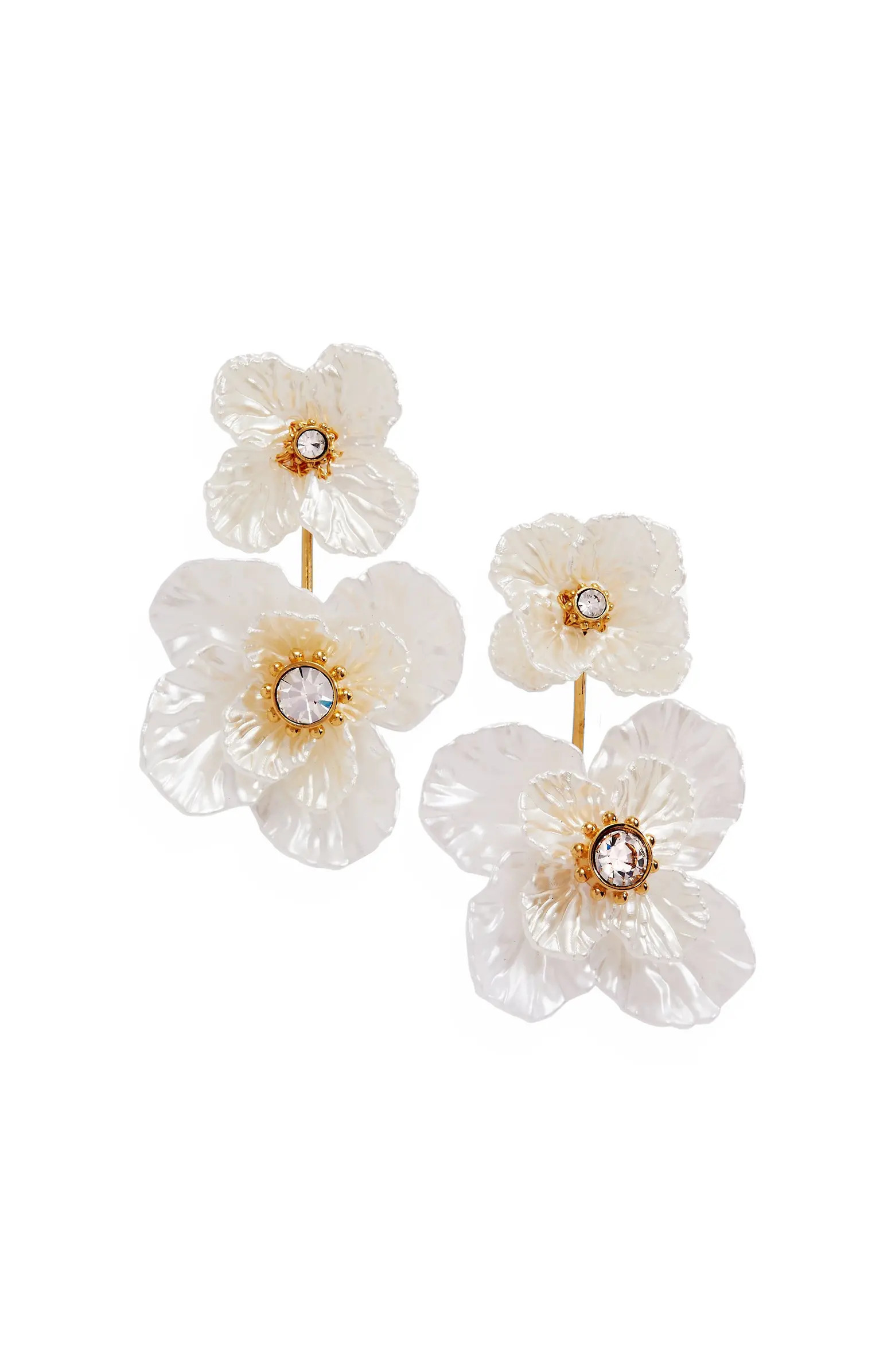 New York Botanical Garden® 2-in-1 Poppy Statement Earrings | Nordstrom