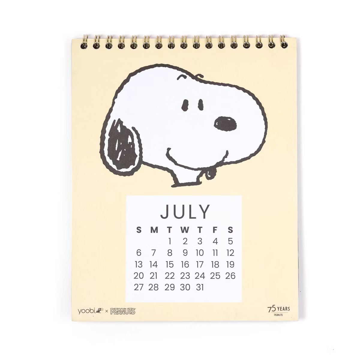 Yoobi 6"x7.5" Peanuts Monthly Desk Calendar Snoopy | Target