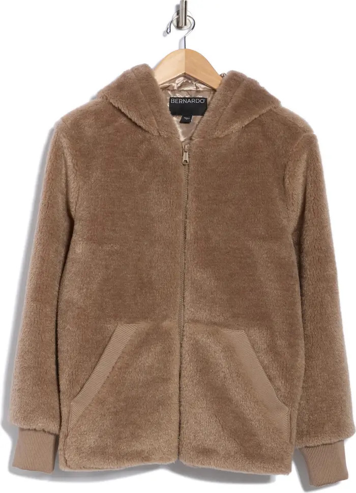 Bernardo Faux Shearling Zip Hoodie | Nordstromrack | Nordstrom Rack
