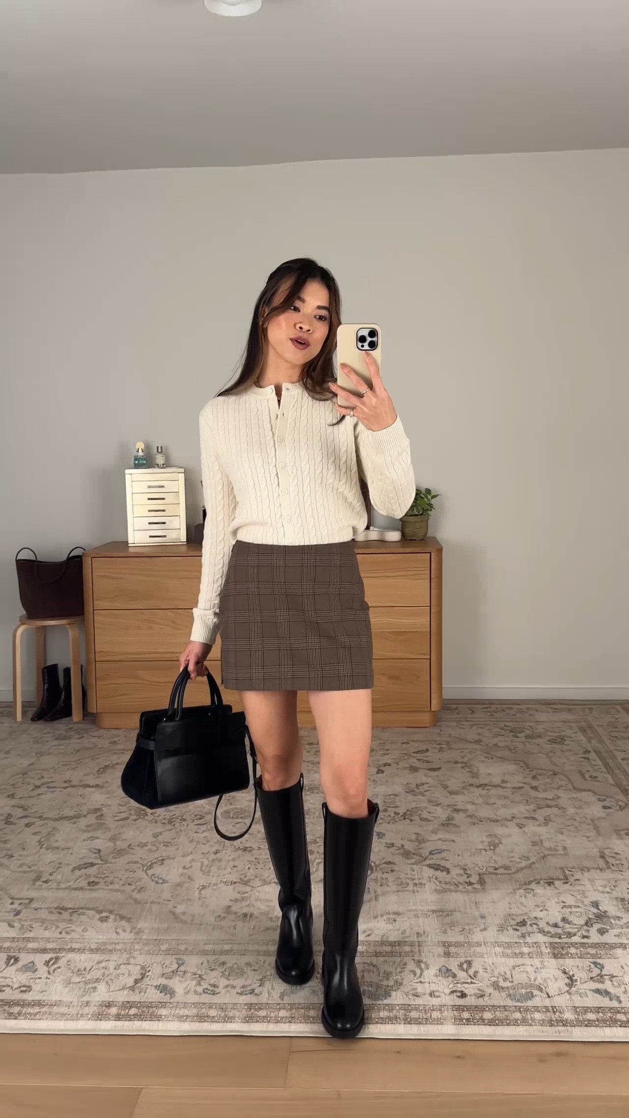 The perfect fall cardigan from @Aritzia! 

Sizing info:
-Aritzia Wool Cashmere Noteworthy Cardigan (Size XS in Seaside Cream)
-Aritzia Roundup Skort - Eversential Light (Size 0 in Brown Taupe)

Aritzia best sellers, best pieces from Aritzia for petite, Aritzia skirts for petite, what skirt from Aritzia will fit if youre petite, Petite style guide, how to dress if you’re petite, Petite style, petite fashion, mom outfit, mom style, petite skirt, petite outfit ideas, petite outfits, best skirt for petite, petite skort, fall style, fall outfits, autumn outfit, vacation outfits, Aritzia try on, fall boots, tall boots

#LTKootd #LTKSeasonal #LTKPetite
