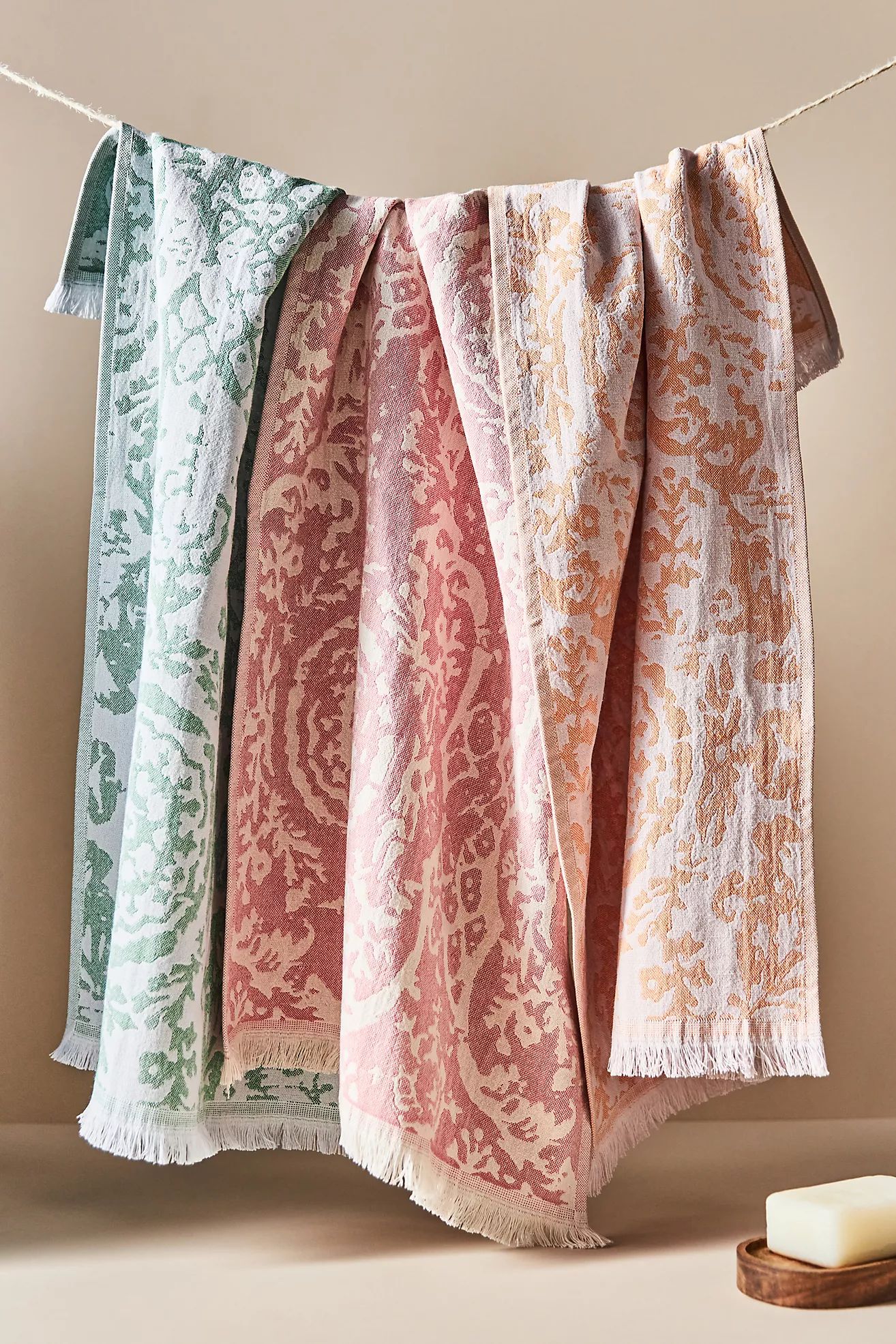 Lady Fringed Jacquard Dish Towels, Set of 3 | Anthropologie (US)