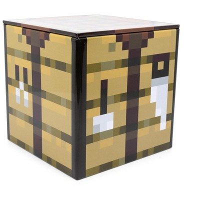 Ukonic Minecraft Crafting Table Tin Storage Box Cube Organizer with Lid | 4 Inches | Target