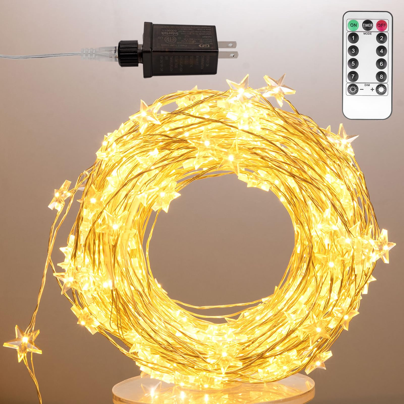 Star String Lights Plug in,40FT 120 LEDs Star Fairy Lights,Waterproof Starry Light with 8 Modes R... | Amazon (US)