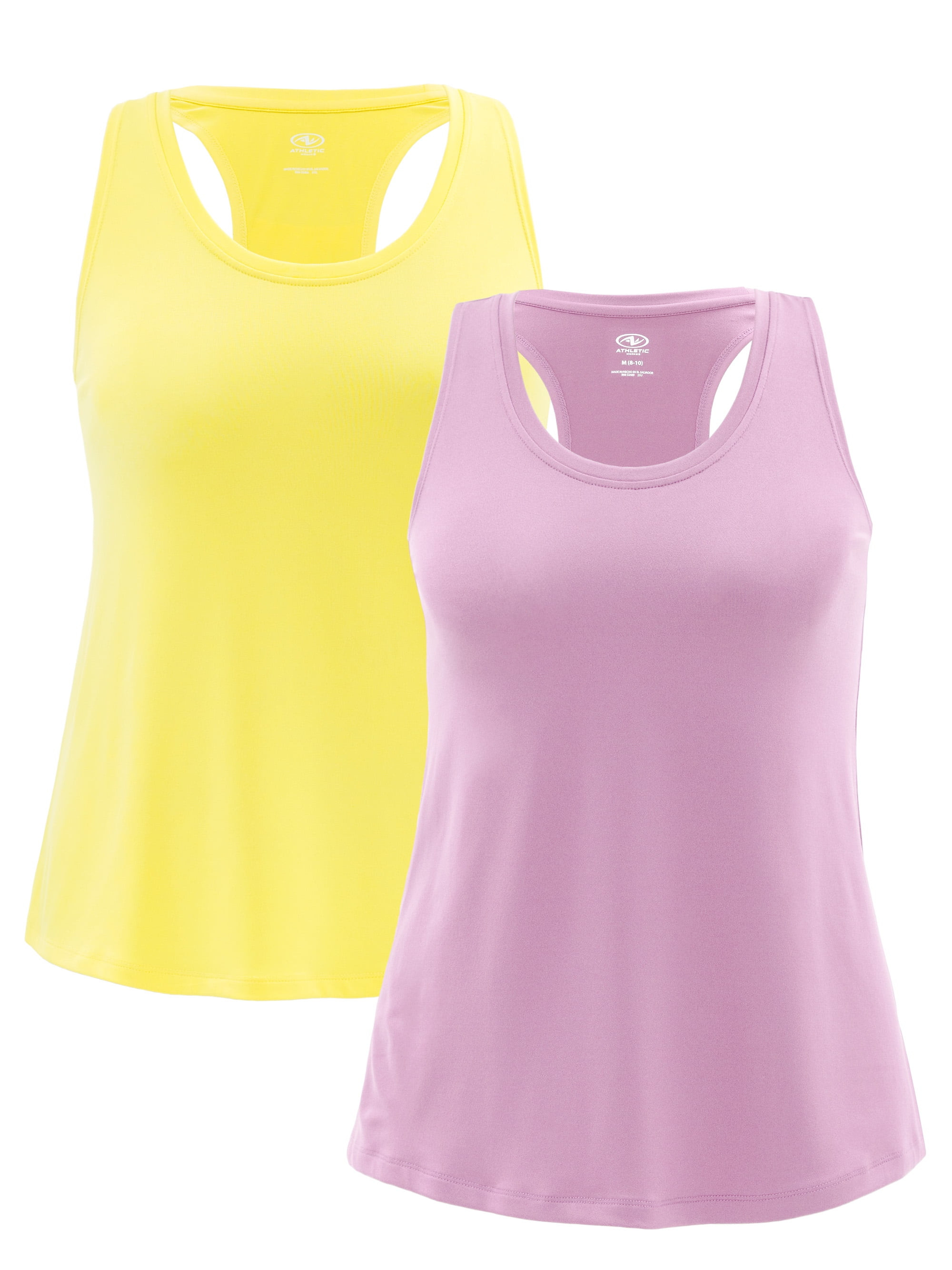 Athletic Works Women's Core Active Racerback Tank Top, 2-Pack | Walmart (US)