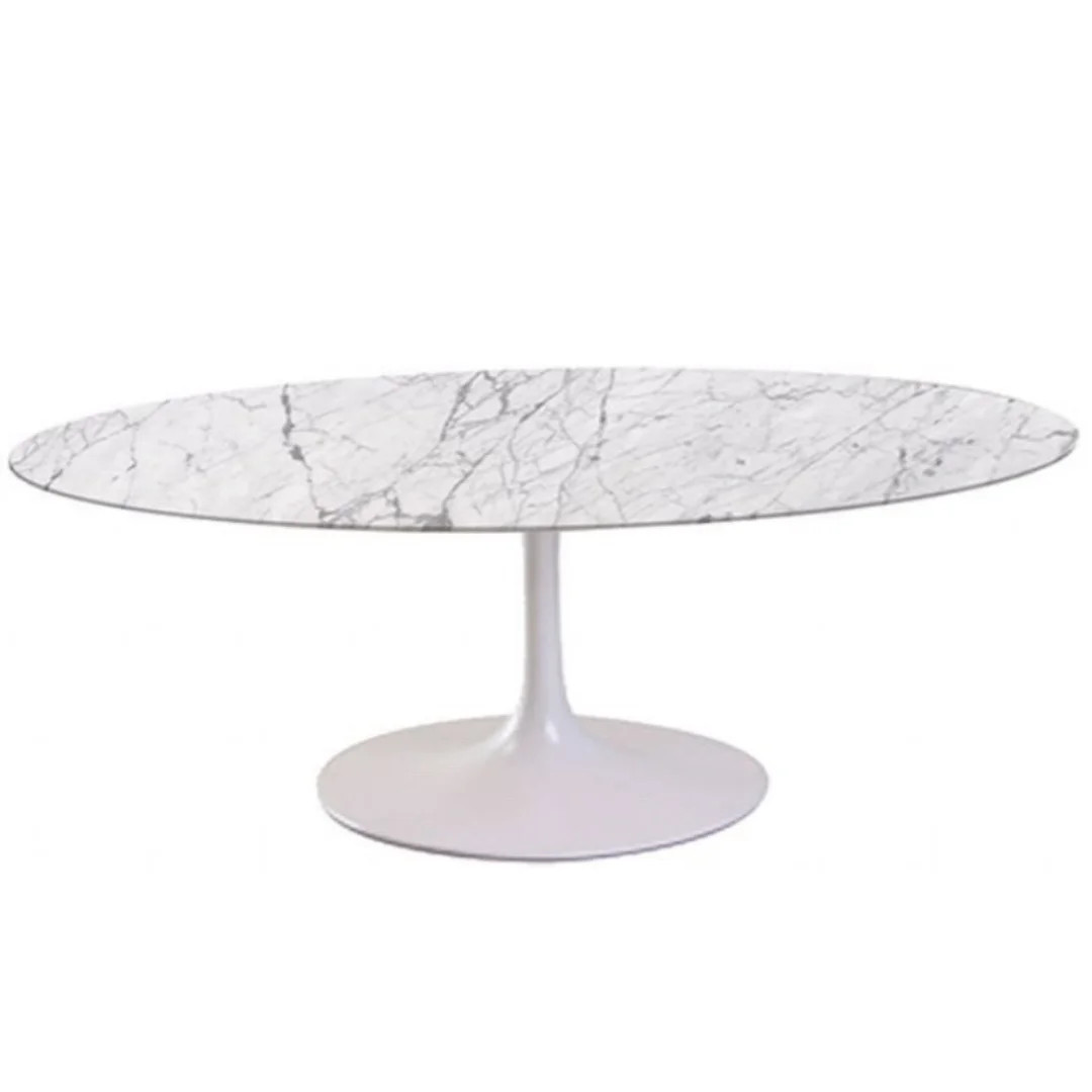 Mesa De Jantar Tulipa Saarinen Oval 120x80 cm Mármore Carrara - Camicado | Camicado (BR)