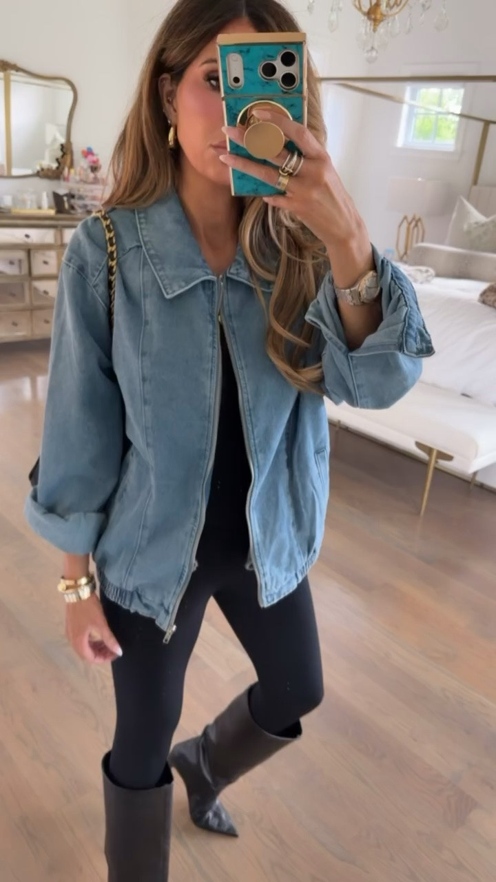 Sell out risk! Only a few sizes left! This denim jacket reminds me of Zimmermann! Wearing XS jacket and small leggings!

Nordstrom fashion, Nordstrom finds, Fall outfits women, Teacher outfits, Denim jackets, Black leggings, Fall boots, Winter boots, Country concert outfits, Business casual workwear, Gemme Beauty, Emily Gemma

#LTKSeasonal #LTKWorkwear #LTKgrwm