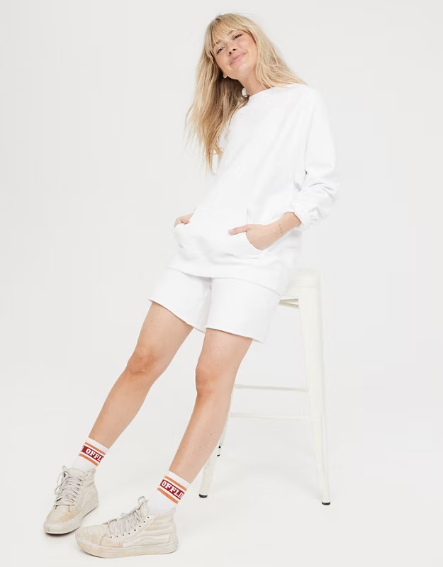 OFFLINE By Aerie Throwback Pocket Crew Sweatshirt | American Eagle Outfitters (US & CA)