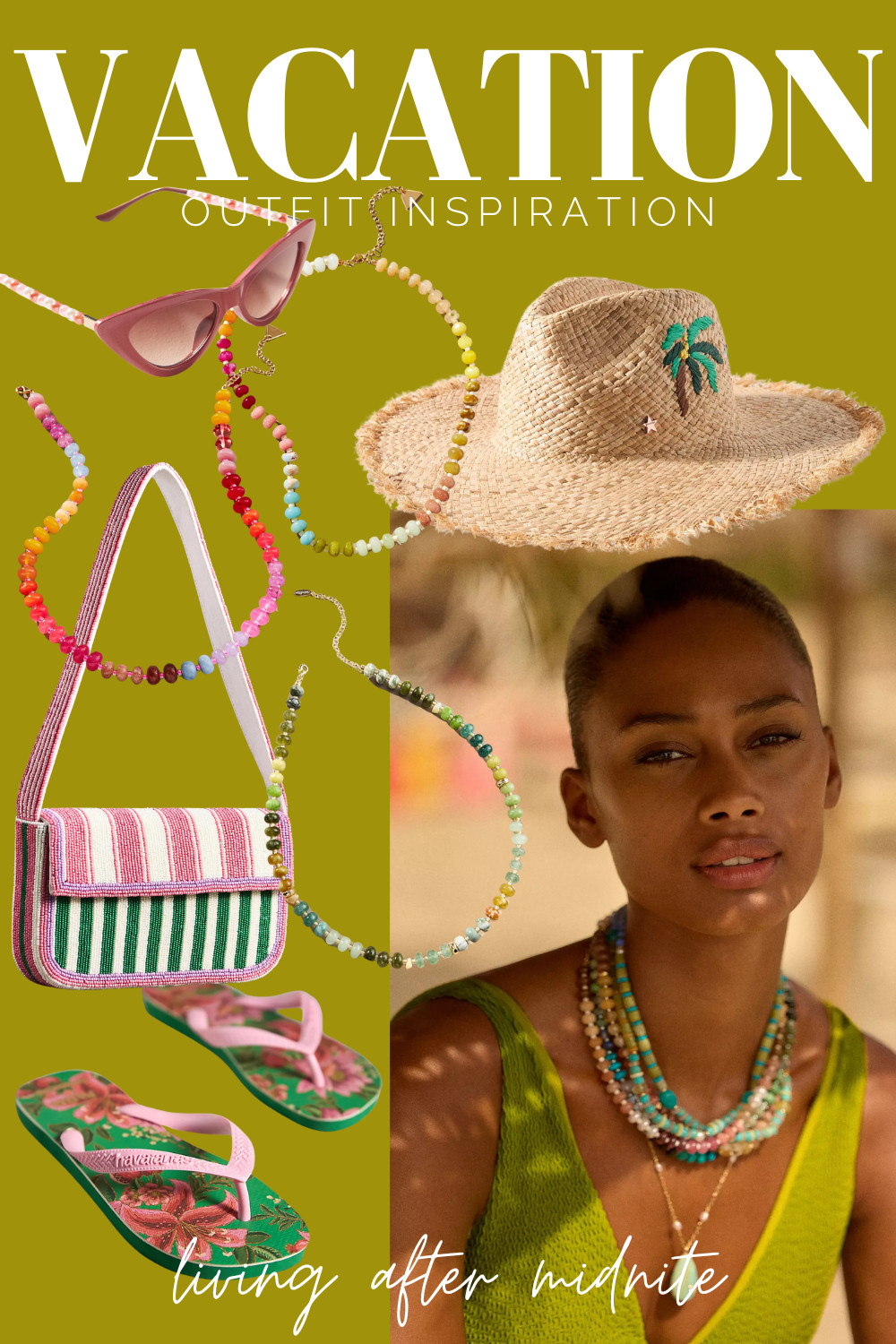 Vacation accessories, vacation jewelry, straw hat, summer hat, beaded bag, beaded necklace, summer vacation outfit, resort wear 

#LTKSwim #LTKStyleTip #LTKTravel