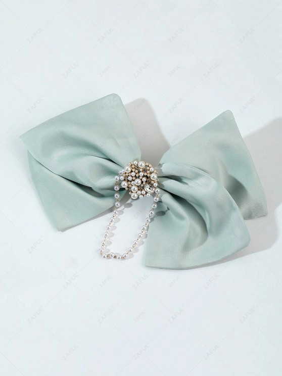 Faux Pearls Bow Decor Hair Clip   BLUE HOSTA | ZAFUL (Global)
