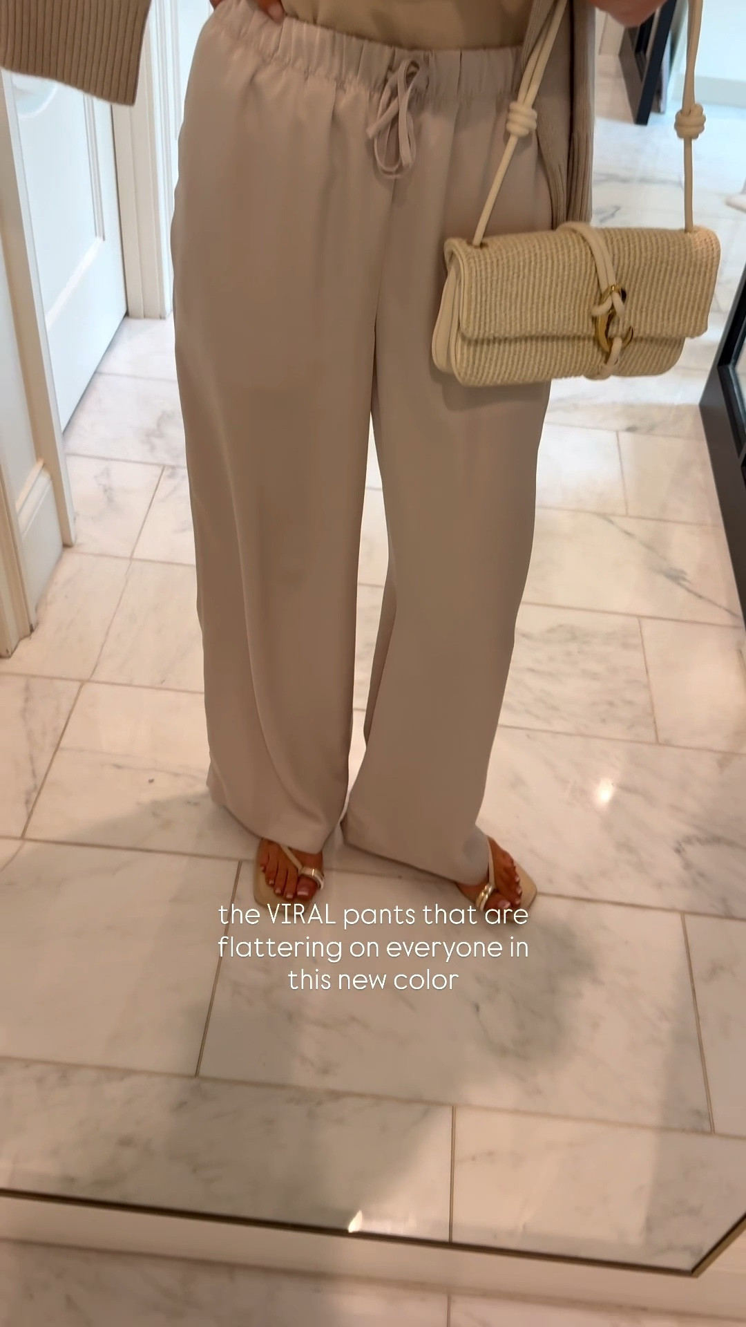The viral @Aritzia pants in the new satin - love this color! I'm wearing the regular length and I'm 5'7 for reference- size small fits tts