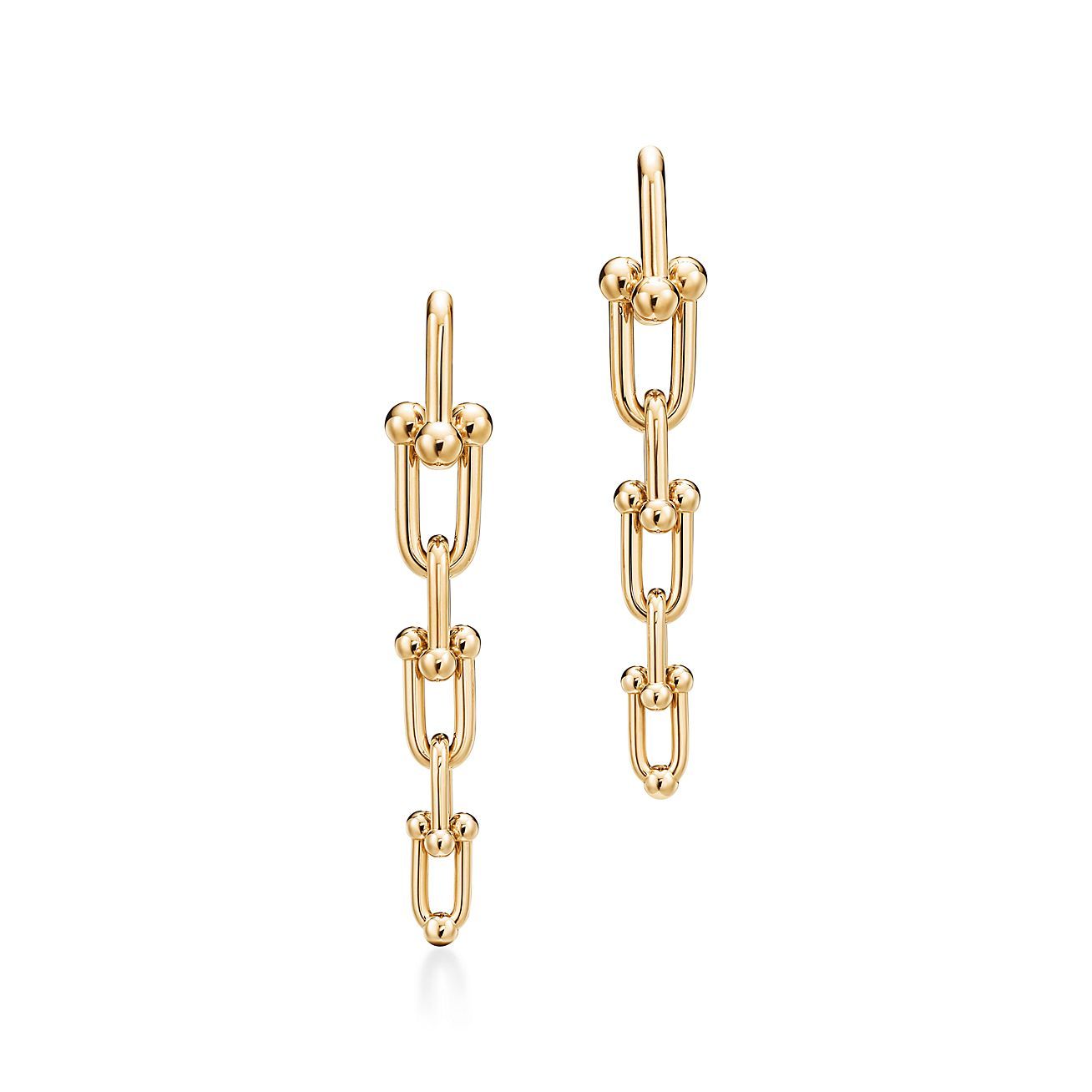 Tiffany City HardWear graduated link earrings in 18k gold. | Tiffany & Co. | Tiffany & Co. (UK)