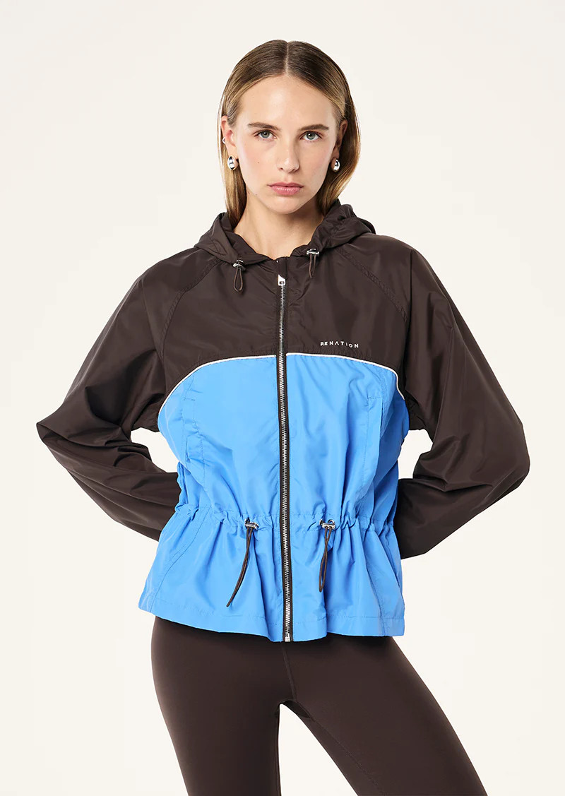 ALIGNMENT JACKET IN COFFEE & MARINA | P.E Nation AU