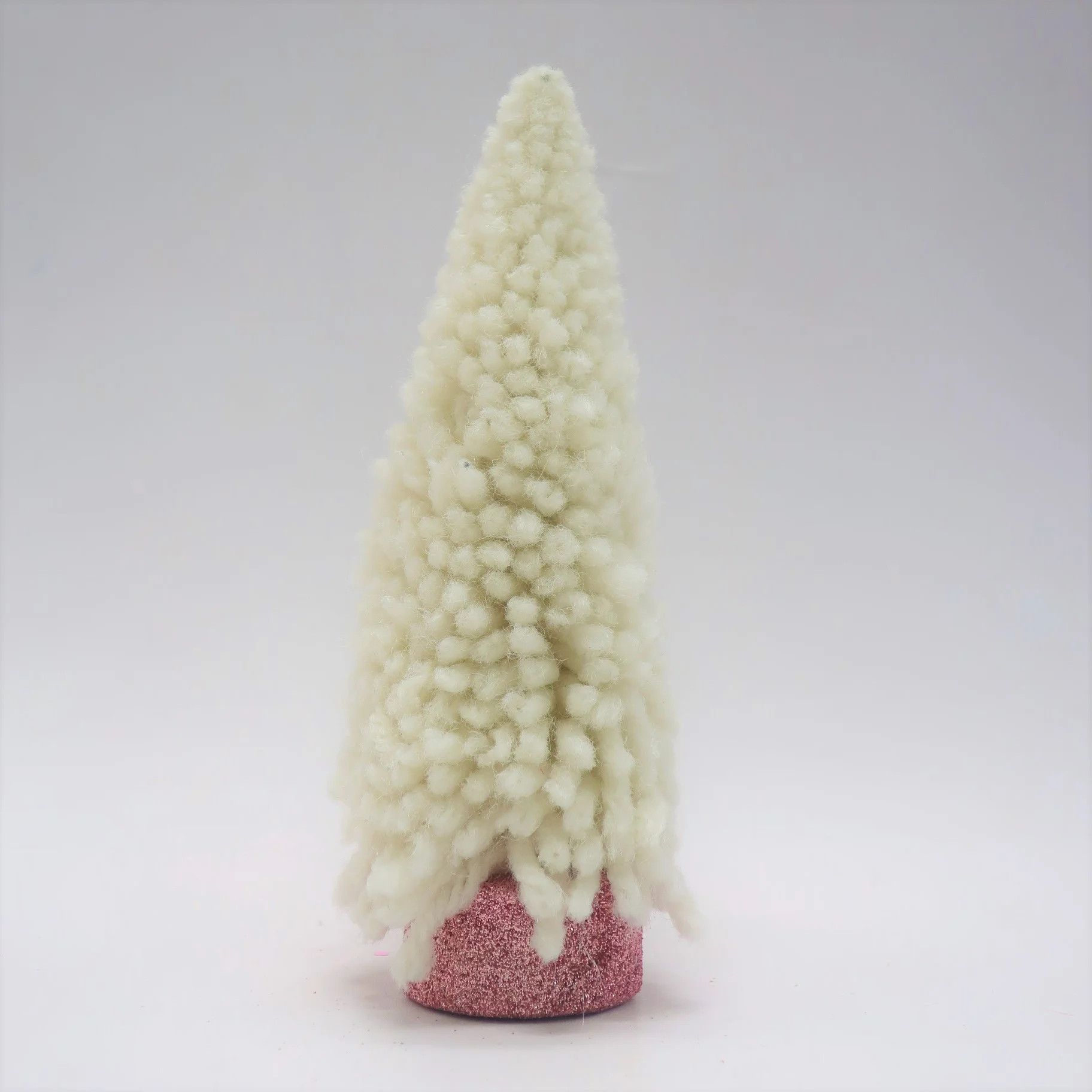 Holiday Time Ivory Yarn Tree W/glitter Base  Ornament - Walmart.com | Walmart (US)