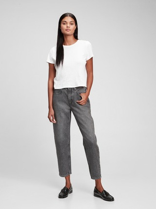 High Rise Barrel Jeans with Washwell | Gap (US)