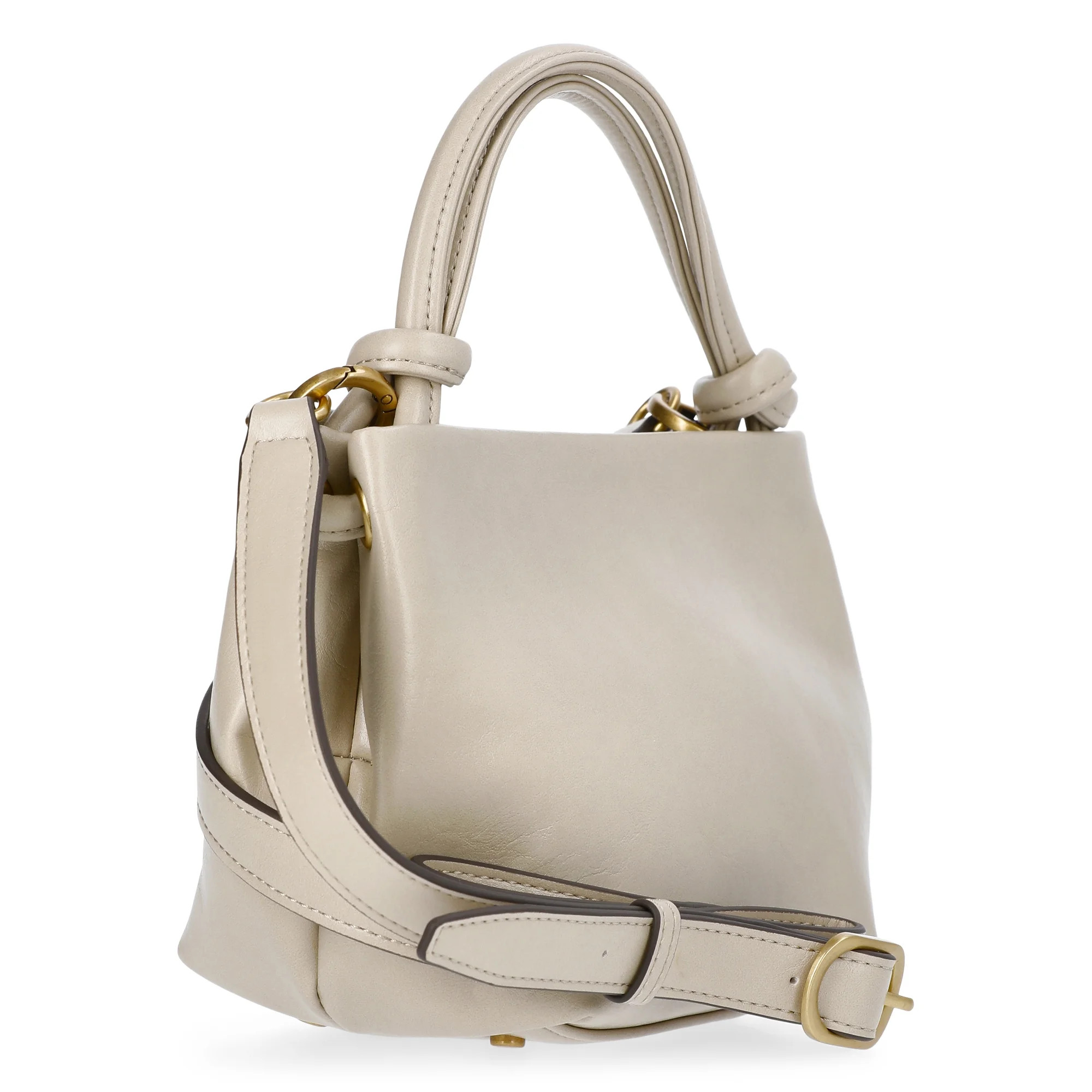 Scoop Women's Faux Leather Mini Satchel Bag, Almond Biscuit | Walmart (US)