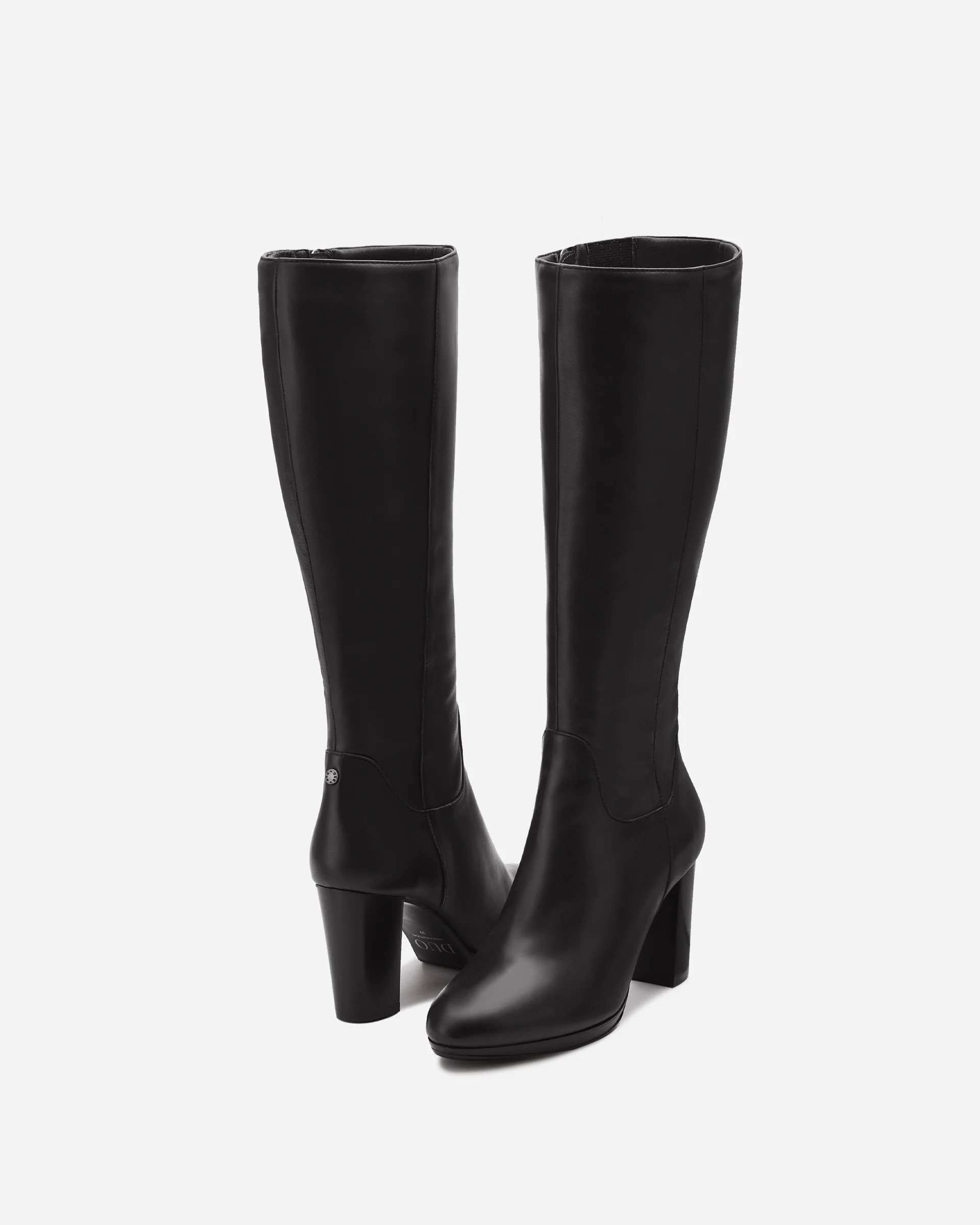 Belmore Black Leather Heeled Boots | DuoBoots | DuoBoots