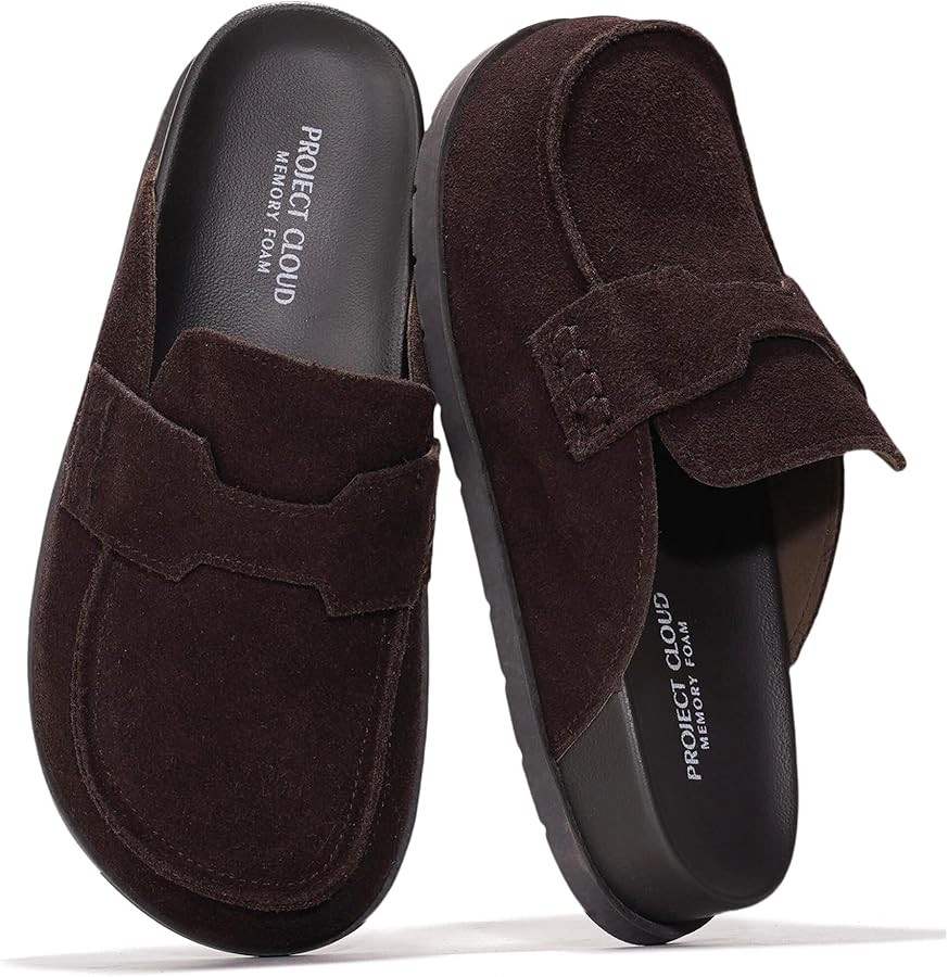 Project Cloud Genuine Leather Womens Clog - Memory Foam Arch Support Non-Slip Sole Mules & Clogs ... | Amazon (US)