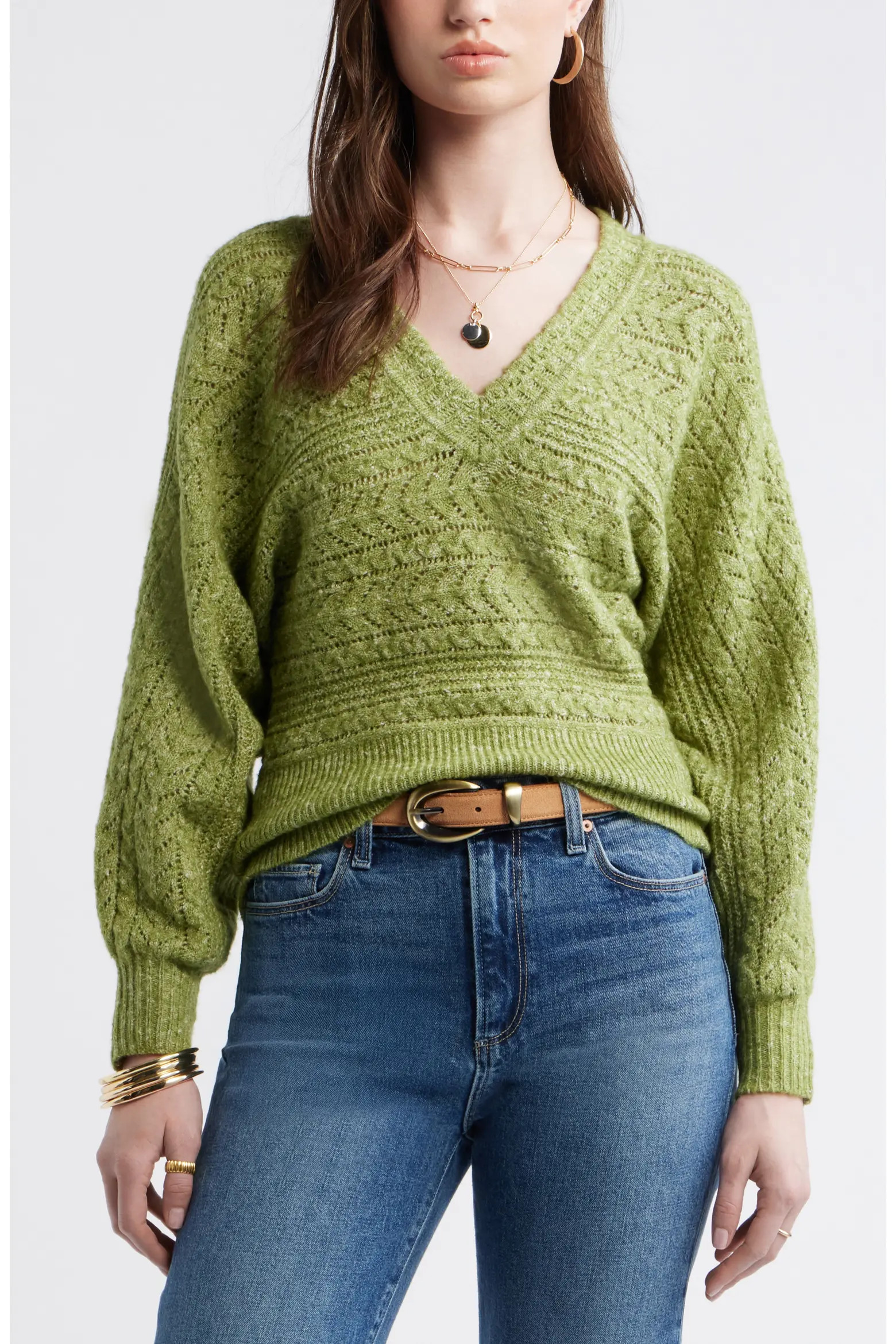 Pointelle Dolman Sleeve Sweater (Women) | Nordstrom | Nordstrom
