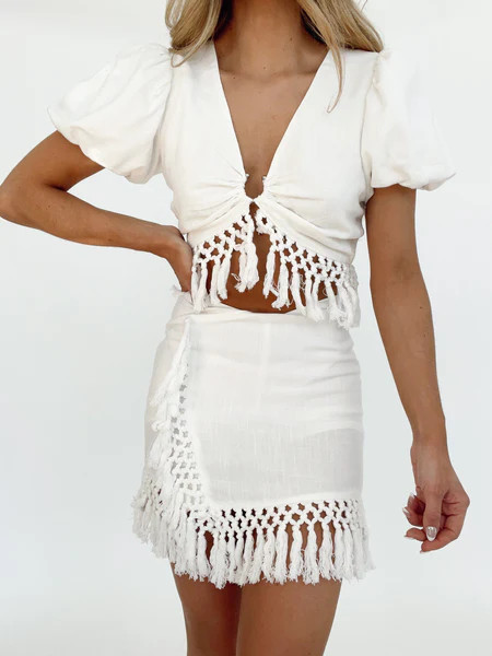 Fiji Fringe Skort | Lane 201 Boutique