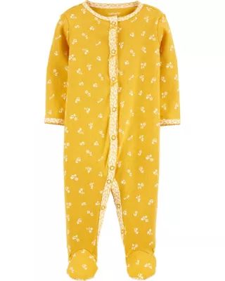 carters® Size 6M Floral Snap-Up Sleep & Play in Yellow | Bed Bath & Beyond