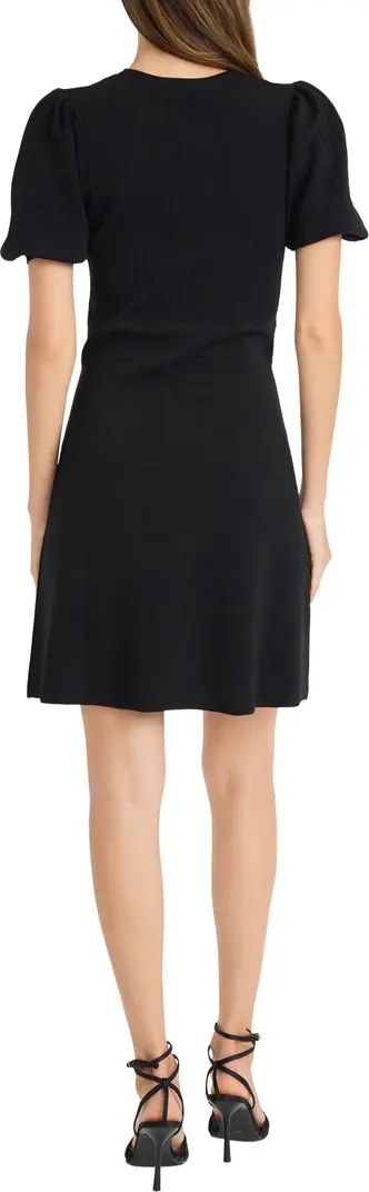 Maggy London Button Puff Sleeve Sweater Dress | Nordstrom | Nordstrom