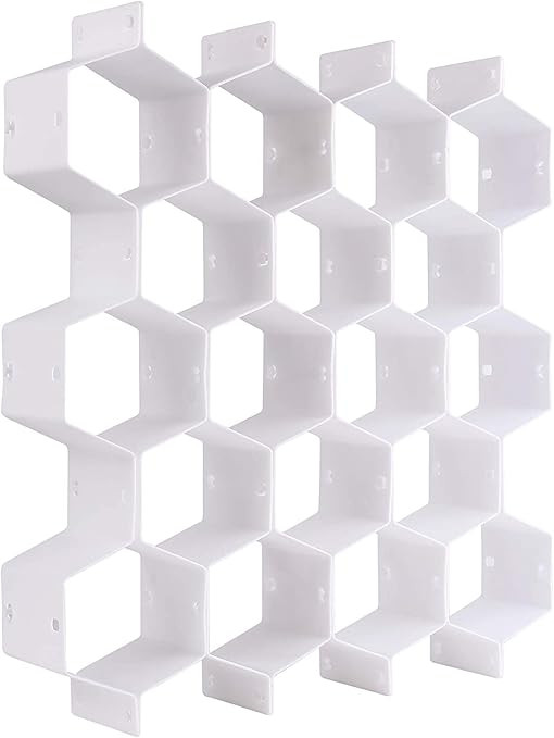 Amazon.com: JIAKAI Honeycomb Drawer Organizer，Partition Bee Style Underwear Socks Bras Ties Bel... | Amazon (US)