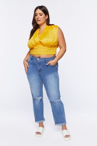Plus Size Distressed Boyfriend Jeans | Forever 21 (US)