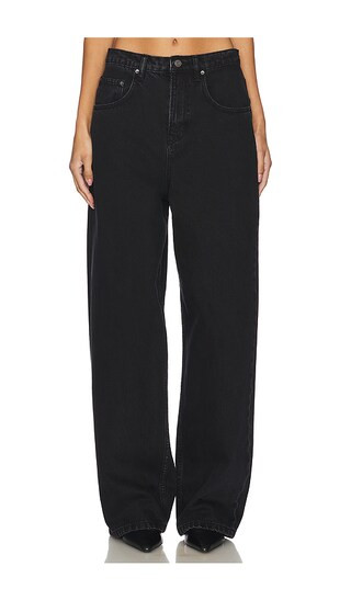 GRLFRND Enya Drop Rise Jeans in Black. - size 26 | Revolve Clothing (Global)