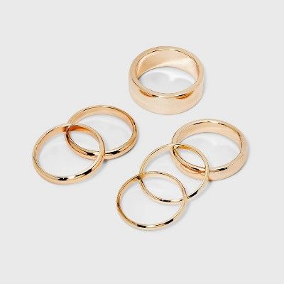 Band Ring Set 6pc - A New Day™ Gold 8 | Target