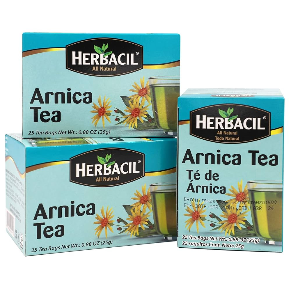 Herbacil Arnica Herbal Tea – Caffeine-Free Natural Remedy, 25 Tea Bags per Box, 3-Pack (75 Tota... | Amazon (US)